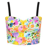 Bralet Top In Floral Print